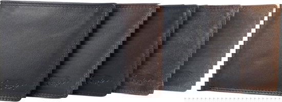 Portemonnee bruin echt leer rfid anti skim - Arrigo Leather Goods