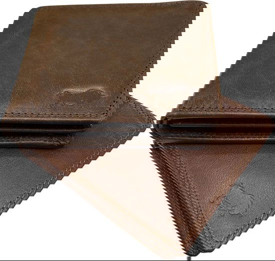 Portemonnee heren arrigo billfold model donkerbruin rundleer - Arrigo.nl