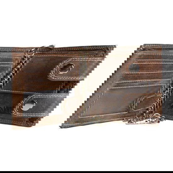 Portemonnee heren cognac met ketting portemonnee dames echt leer - Arrigo Leather Goods