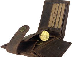 Portemonnee heren cognac rfid anti skim billfold - Arrigo Leather Goods