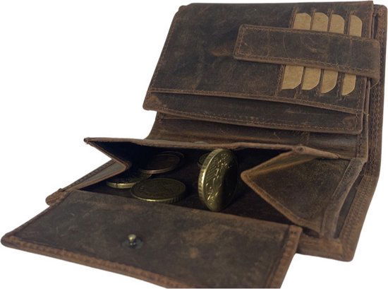 Portemonnee heren cognac rfid anti skim heren portemonnee echt leer - Arrigo.nl