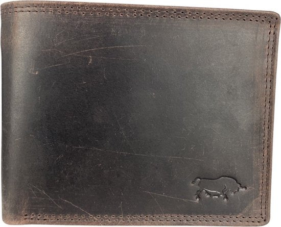 Portemonnee heren donkerbruin echt leer heren portemonnee rfid arrigo - Arrigo Leather Goods