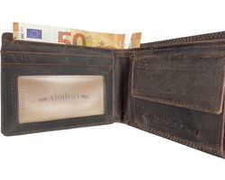 Portemonnee heren donkerbruin echt leer heren portemonnee rfid arrigo - Arrigo Leather Goods