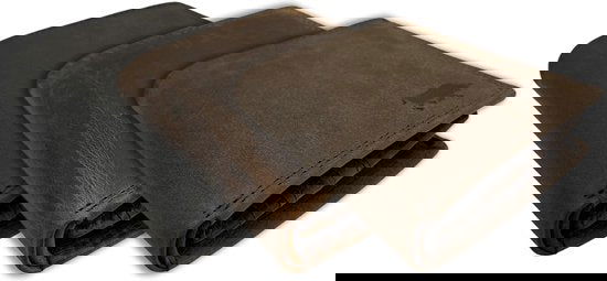 Portemonnee heren portefeuille heren arrigo portemonnee billfold model donkerbruin buffelleer - Arrigo Leather Goods