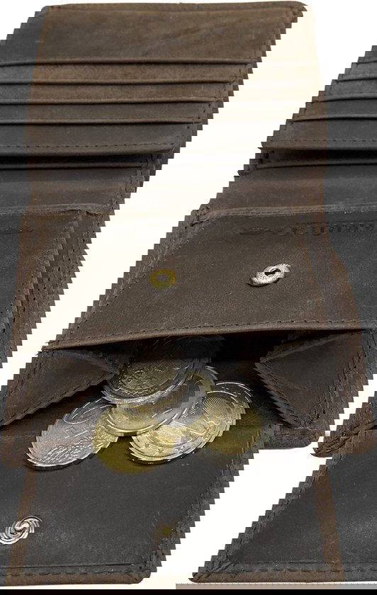 Portemonnee heren portefeuille heren arrigo portemonnee billfold model donkerbruin buffelleer - Arrigo Leather Goods