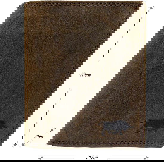 Portemonnee heren portefeuille heren arrigo portemonnee billfold model donkerbruin buffelleer - Arrigo Leather Goods