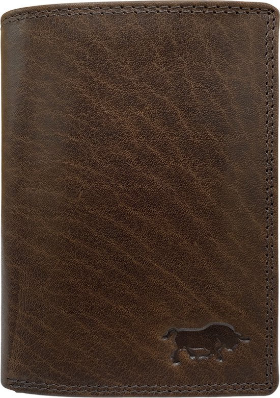 Portemonnee heren portefeuille heren arrigo portemonnee billfold model donkerbruin rundleer - Arrigo Leather Goods