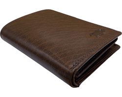 Portemonnee heren portefeuille heren arrigo portemonnee billfold model donkerbruin rundleer - Arrigo Leather Goods