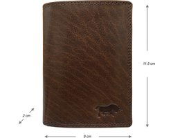 Portemonnee heren portefeuille heren arrigo portemonnee billfold model donkerbruin rundleer - Arrigo Leather Goods
