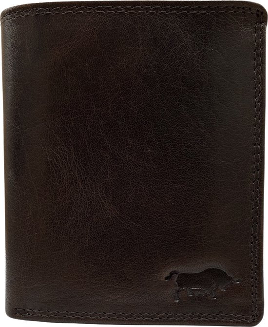 Portemonnee heren portefeuille heren arrigo portemonnee billfold model donkerbruin rundleer - Arrigo Leather Goods