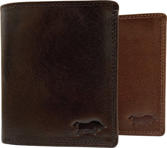 Portemonnee heren portefeuille heren arrigo portemonnee billfold model donkerbruin rundleer - Arrigo Leather Goods