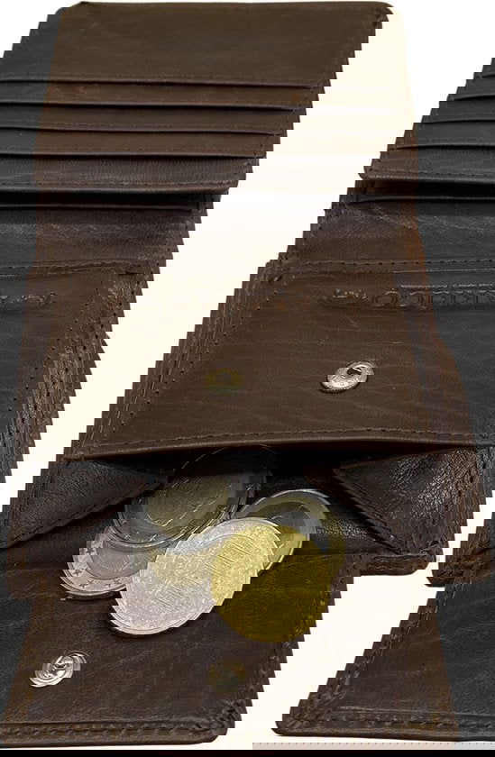 Portemonnee heren portefeuille heren arrigo portemonnee billfold model donkerbruin rundleer - Arrigo Leather Goods