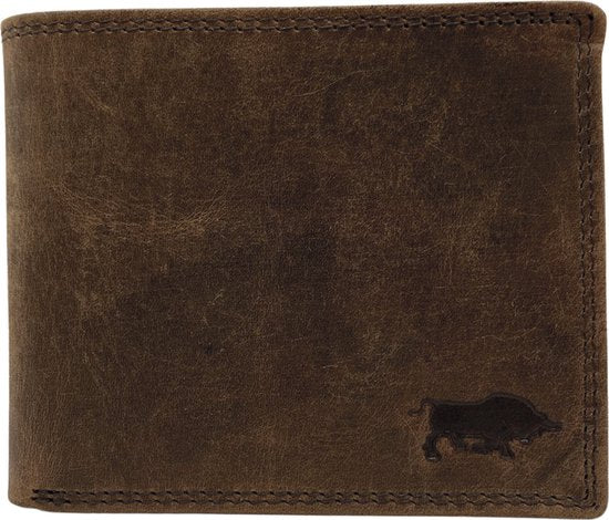 Portemonnee heren portefeuille heren arrigo portemonnee billfold model lichtbruin buffelleer - Arrigo Leather Goods