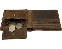 Portemonnee heren portefeuille heren arrigo portemonnee billfold model lichtbruin buffelleer - Arrigo Leather Goods