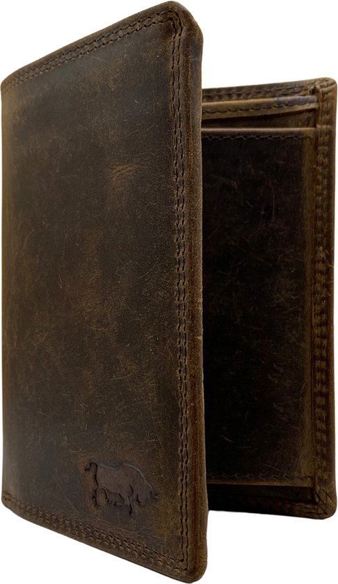 Portemonnee heren portefeuille heren arrigo portemonnee billfold model lichtbruin buffelleer - Arrigo.nl