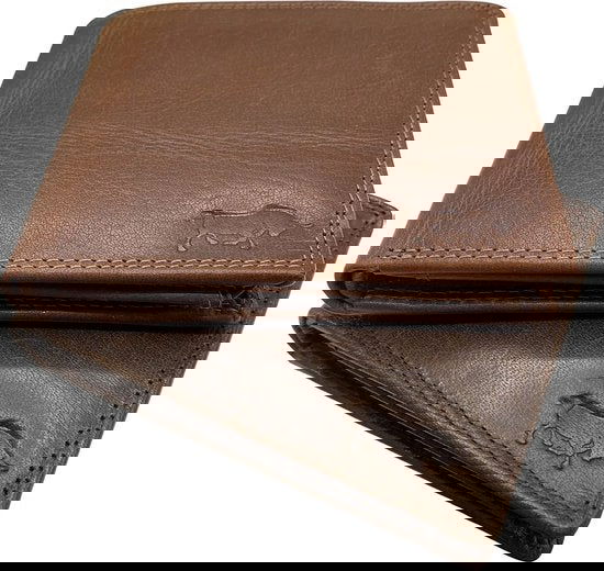 Portemonnee heren portefeuille heren arrigo portemonnee billfold model lichtbruin rundleer - Arrigo Leather Goods