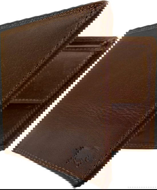 Portemonnee heren portefeuille heren arrigo portemonnee billfold model lichtbruin rundleer - Arrigo Leather Goods