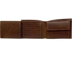 Portemonnee heren portefeuille heren arrigo portemonnee billfold model lichtbruin rundleer - Arrigo Leather Goods