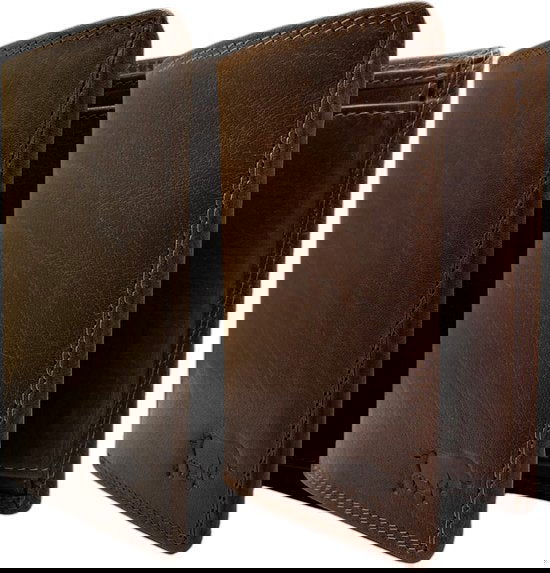 Portemonnee heren portefeuille heren arrigo portemonnee billfold model lichtbruin rundleer - Arrigo Leather Goods