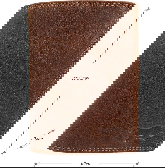 Portemonnee heren portefeuille heren arrigo portemonnee billfold model lichtbruin rundleer - Arrigo Leather Goods