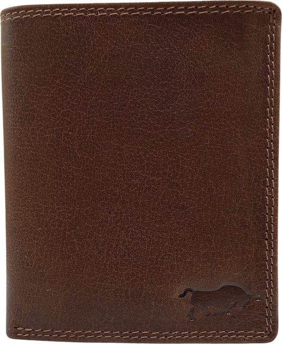 Portemonnee heren portefeuille heren arrigo portemonnee billfold model lichtbruin rundleer - Arrigo Leather Goods