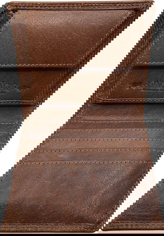 Portemonnee heren portefeuille heren arrigo portemonnee billfold model lichtbruin rundleer - Arrigo Leather Goods