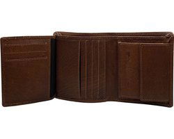 Portemonnee heren portefeuille heren arrigo portemonnee billfold model lichtbruin rundleer - Arrigo Leather Goods