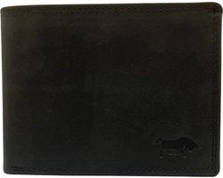 Portemonnee heren portefeuille heren arrigo portemonnee billfold model zwart buffelleer - Arrigo Leather Goods