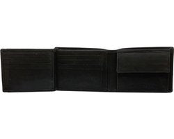 Portemonnee heren portefeuille heren arrigo portemonnee billfold model zwart buffelleer - Arrigo Leather Goods