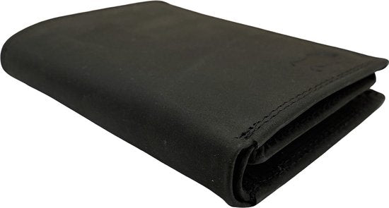 Portemonnee heren portefeuille heren arrigo portemonnee billfold model zwart buffelleer - Arrigo Leather Goods