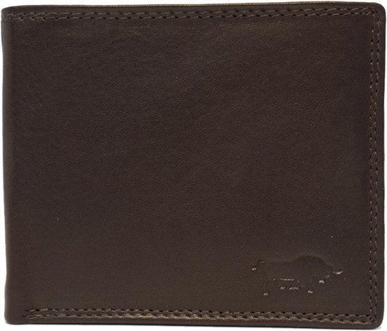 Portemonnee heren portefeuille heren billfold leer donkerbruin arrigo - Arrigo Leather Goods