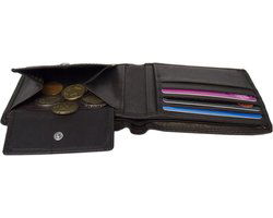 Portemonnee heren portefeuille heren billfold leer donkerbruin arrigo - Arrigo Leather Goods