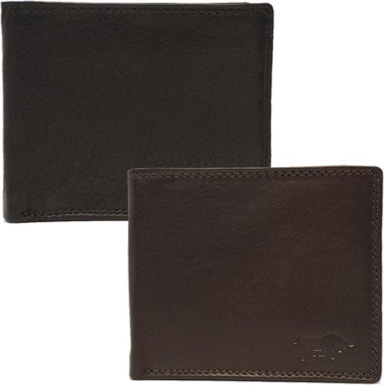 Portemonnee heren portefeuille heren billfold leer donkerbruin arrigo - Arrigo Leather Goods