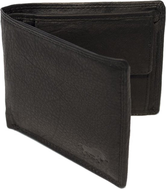 Portemonnee heren portefeuille heren billfold leer zwart arrigo - Arrigo.nl