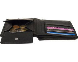 Portemonnee heren portefeuille heren billfold leer zwart arrigo - Arrigo.nl