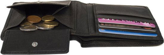 Portemonnee heren portefeuille heren rfid billfold leer zwart arrigo - Arrigo Leather Goods