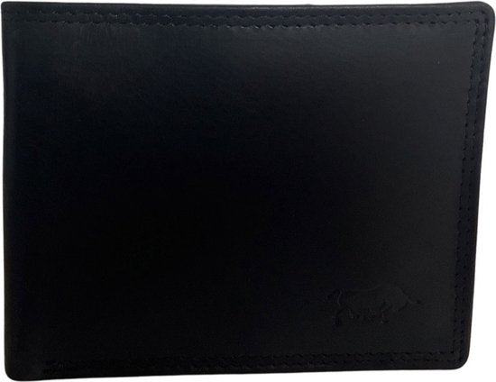 Portemonnee heren zwart echt leer heren beurs anti skim arrigo - Arrigo.nl