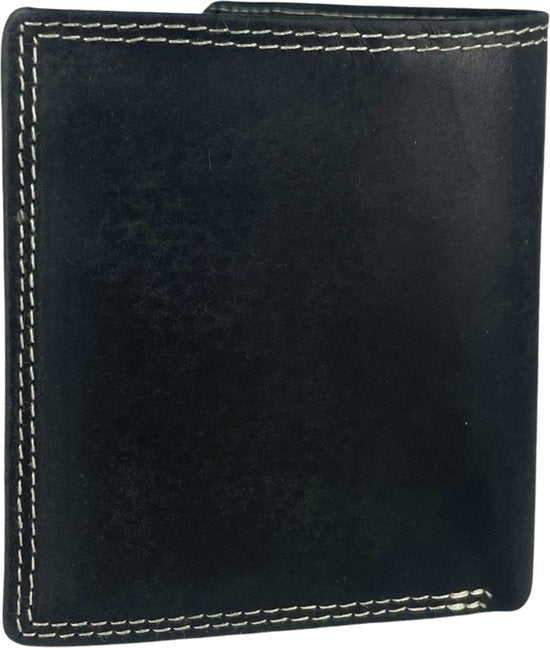 Portemonnee heren zwart klein lederen portefeuille heren anti skim heren - Arrigo.nl
