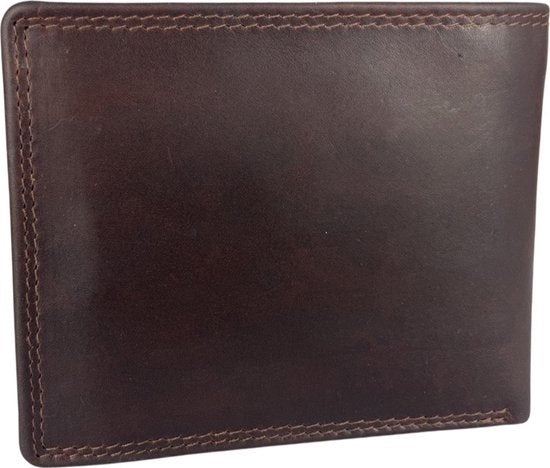 Portemonnee mannen bruin rfid anti skim billfold - Arrigo.nl