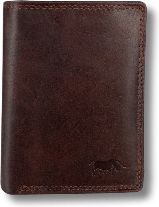 Portemonnee mannen bruin rfid anti skim soepele portefeuille - Arrigo Leather Goods