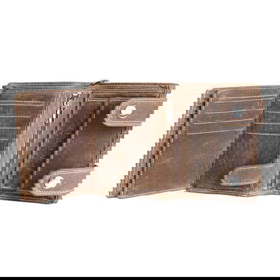 Portemonnee met ketting lichtbruin echt leer - Arrigo.nl