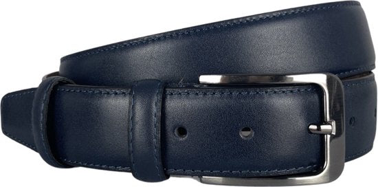 Riem 3 5 cm breed donkerblauw taille maat 115 cm - Arrigo Leather Goods