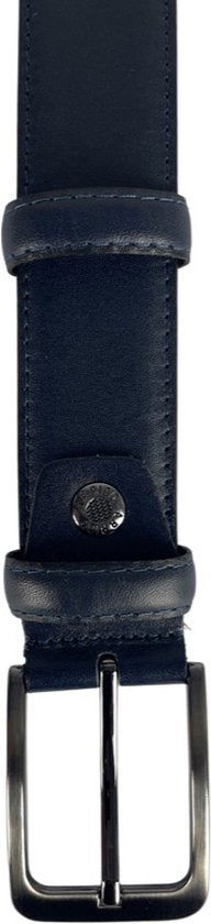 Riem 3 5 cm breed donkerblauw taille maat 115 cm - Arrigo Leather Goods