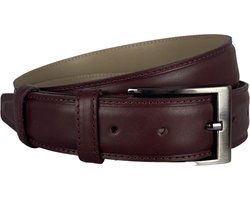 Riem 3 5 cm breed donkerrood taillemaat 115 cm echt - Arrigo Leather Goods
