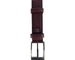 Riem 3 5 cm breed donkerrood taillemaat 115 cm echt - Arrigo Leather Goods
