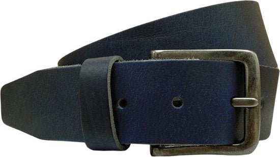 Riem dames donkerblauw italiaans leer 4 5 cm brede leren - Arrigo.nl