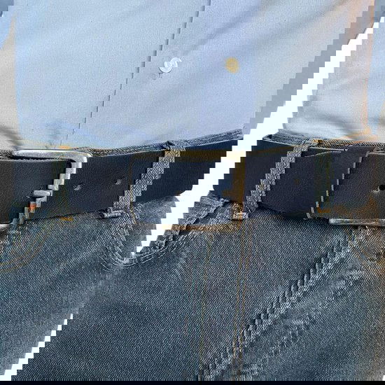 Riem dames donkerblauw italiaans leer 4 5 cm brede leren - Arrigo.nl