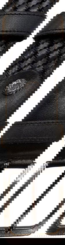 Riem gevlochten leer 3 5 cm zwart leren riem 110 - Arrigo Leather Goods