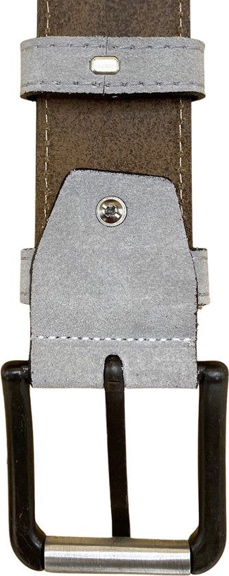 Riem heren grijs suede leer 4 5 cm breed riemen - Arrigo Leather Goods