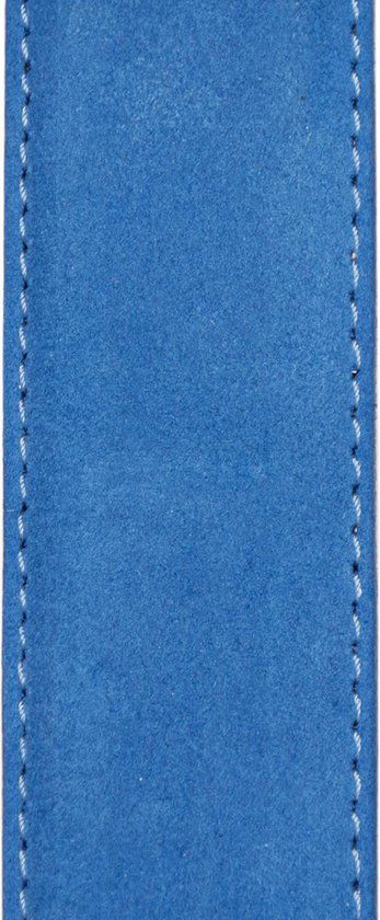Riem heren riem dames 3 5 cm blauw suede leer - Arrigo Leather Goods